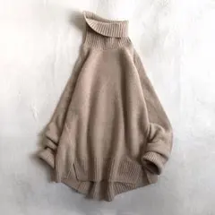 【美品✨】FRAMeWORK ウールカシミヤタートルプルオーバー　ライトブラウン