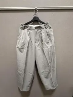 Casper John ワイドスラックス　ライトグレーのサムネイル