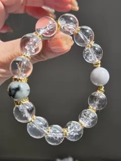 アイリス虹ヒマラヤ水晶ブレスレット - メルカリ