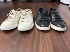 クラークス　レザー スニーカー ホワイト ブラック