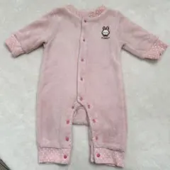 西松屋 ベビー服 カバーオール ピンク うさぎ 70cm