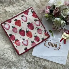 FEILER フェイラー キティいちご ハンカチ ケース無し - メルカリ