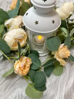 花　ガーランド　結婚式　装飾　ウェルカムスペース　インテリア【花のみ】