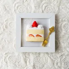 ショートケーキ 立体フレーム（丸ホイップ）　食品サンプル　フェイクスイーツ