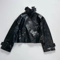 未使用✨タグ付き　ZARAフェイクレザージャケット ブラック