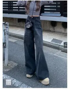 GRL ルーズワイドデニムパンツ