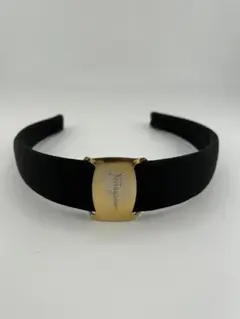Salvatore Ferragamo ヴァラ カチューシャ ブラック ゴールドのサムネイル