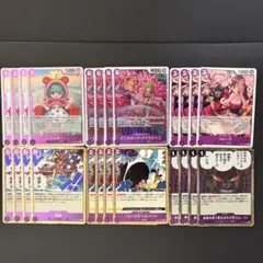 ワンピースカード 紫ドフラミンゴ デッキパーツ ドンキホーテ海賊団 24枚