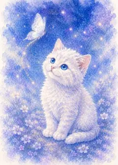 【数量限定】「星彩の導き猫 〜澄み渡る縁の光〜」チョウピラコ 猫 願い 良縁