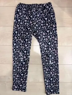 エニィファム花柄ネイビー130サイズボトムス裏起毛