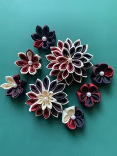 つまみ細工パーツ　正絹　グラデーション 成人式結婚式卒業式　気まぐれセット