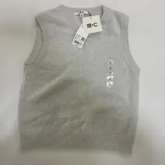 新品未使用　UNIQLO ウールニットベスト S ナチュラル　カシミヤ100%