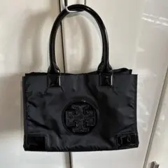 トリーバーチ　トートバッグ　エナメル×ナイロンコンビ