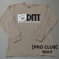 【PRO CLUB 】 長袖カットソー/ S/ベージュ/MADE IN USA