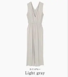 ur's Vネックノースリーブオールインワン ラッシュガード ライトグレー