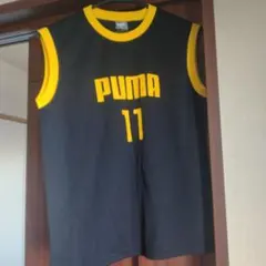 PUMA ノースリーブタンクトップ 11番 黒・黄