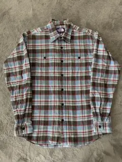 THE NORTH FACE チェック柄長袖シャツ Lサイズ　厚手