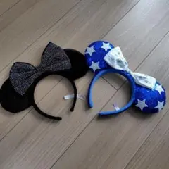 ミニーマウス耳カチューシャ2点セット