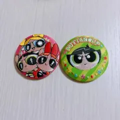 【新品未使用】パワーパフガールズ刺繍缶バッジ
