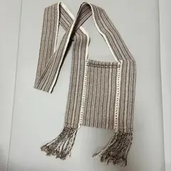 ストライプミニカレンバッグ kastane ブラウン