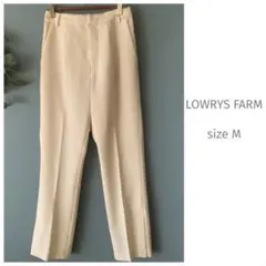 LOWRYS FARM スリット入りアイボリーセンタープレスパンツ 春夏