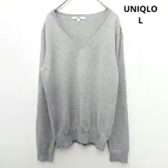 UNIQLO　コットンカシミアセーター　L　グレー　ユニクロ