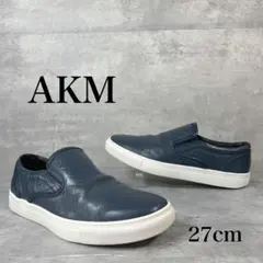 AKM Contemporary エンボスレザー スリッポン 牛革