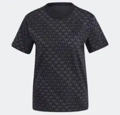 adidas オリジナル　モノグラムTシャツ　黒グレーM