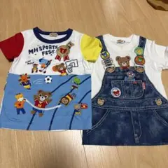 ミキハウス120cm プッチーくんだまし絵Tシャツ/子供服、男の子服 