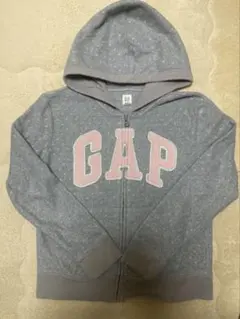 GAP ジップパーカー グレー ドット 水玉 ラメピンク y2k平成ギャル