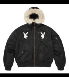 Supreme Playboy MA-1ジャケット Mサイズ ブラック - メルカリ
