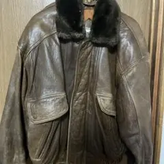 A-2 real leather bomber jacket vtg r