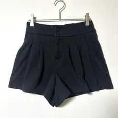 C.O. ジャガード織り 裏地付き ショートパンツ 黒 M Y