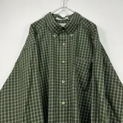 USA古着 エルエルビーン L.L.Bean コットン シャツ 緑