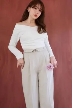 ハーリップトゥAsymmetric Cotton-blend JerseyTop