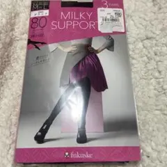 fukuske 80デニール ブラックタイツ 3足セット M-L