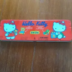 サンリオ ハローキティ色鉛筆/6本12色：1988年製/缶ケース入り