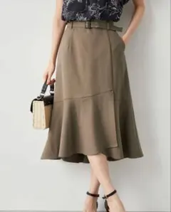 【ブラウン、サイズ36、試着のみ】ROPÉ PICNIC マーメイドスカート