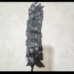 【ブラック】リルリボン　ヘッドドレス