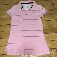 Abercrombie and Fitch ピンクポロシャツ Mサイズ