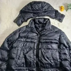 ディーゼル　DIESEL　ダウンジャケット　ブラック M　ワッペン　2way