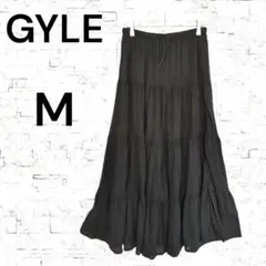 ★新品タグ付き✨【ジャイル】ティアード　ブラック　フレア　ロングスカート 　M