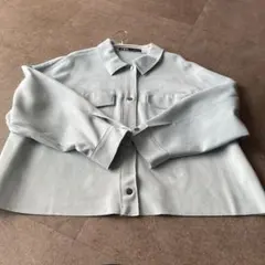 ZARA レディース　ミントグリーンジャケット　XXL