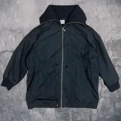 トップス　長袖　ジャケット　襟長　ブラック　黒　メンズ　レディース　秋　冬