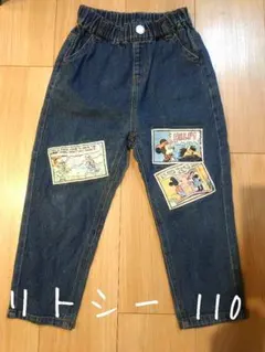 リトシー　ミッキーマウスコミックプリント付きデニムパンツ 110