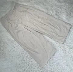 ジーユー (L) コーデュロイパンツ 白 フレア ワイド カジュアル 秋冬