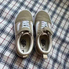 VANS classic キッズ　ベージュスニーカー　オールドスクール