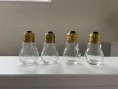 【ハーバリウム】 ガラス瓶 電球型 4本セット インテリア バルブボトル