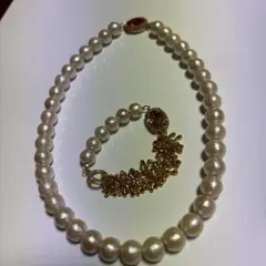 コットンパールネックレス ブレスレット