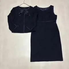 【セットアップ】ノーカラー　セレモニースーツ　リボン　15号　大きいサイズ